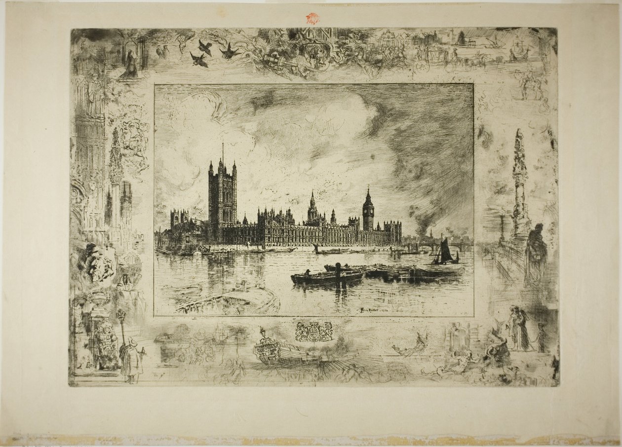 Palazzo di Westminster da Felix Hilaire Buhot