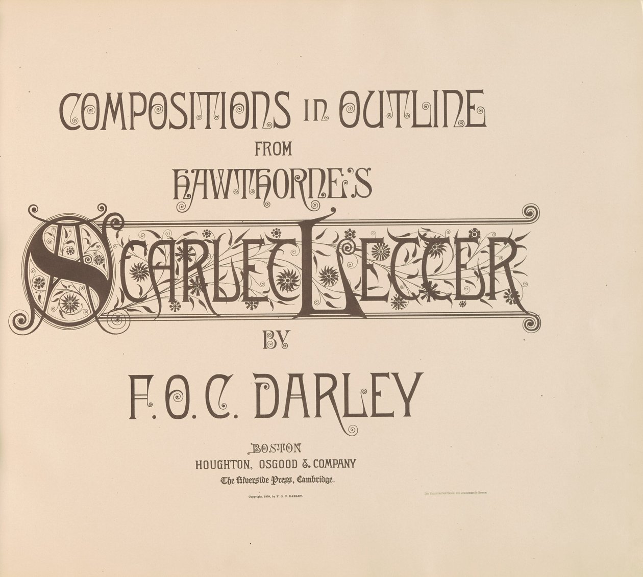 Composizioni in contorno da La lettera scarlatta di Hawthorne da Felix Octavius Carr Darley