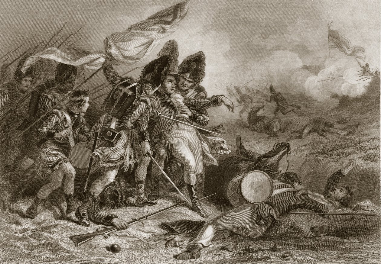 Morte di Pakenham alla battaglia di New Orleans, pub. 1860 da Felix Octavius Carr Darley