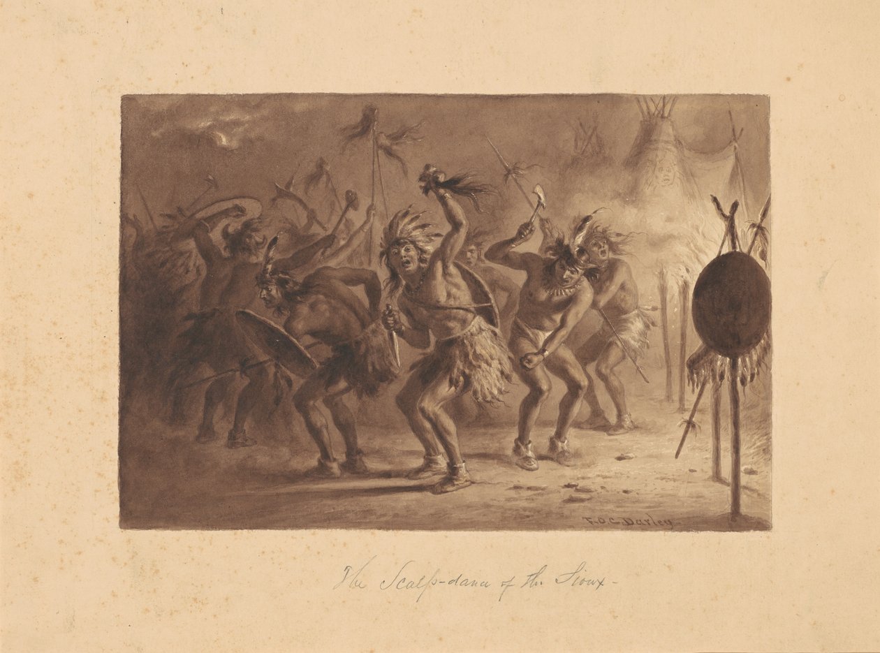 La danza dello scalpo dei Sioux da Felix Octavius Carr Darley