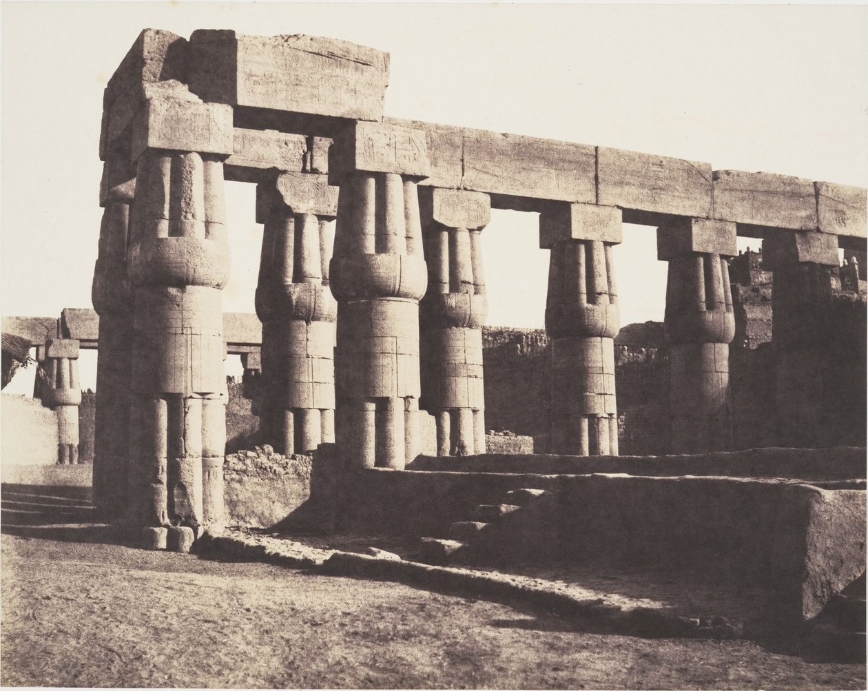 Luxor (Tebe), costruzione posteriore - gallerie - paralleli da Félix Teynard