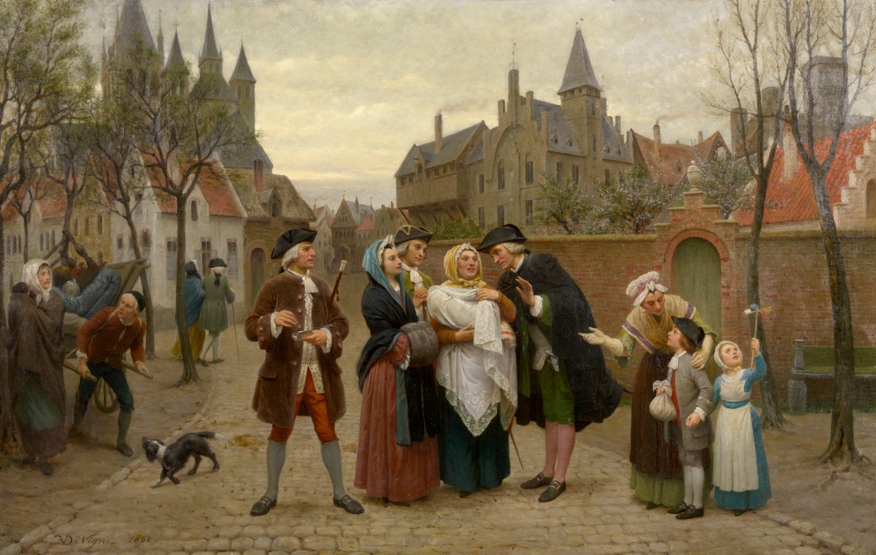 Un battesimo nelle Fiandre nel XVIII secolo da Felix de Vigne