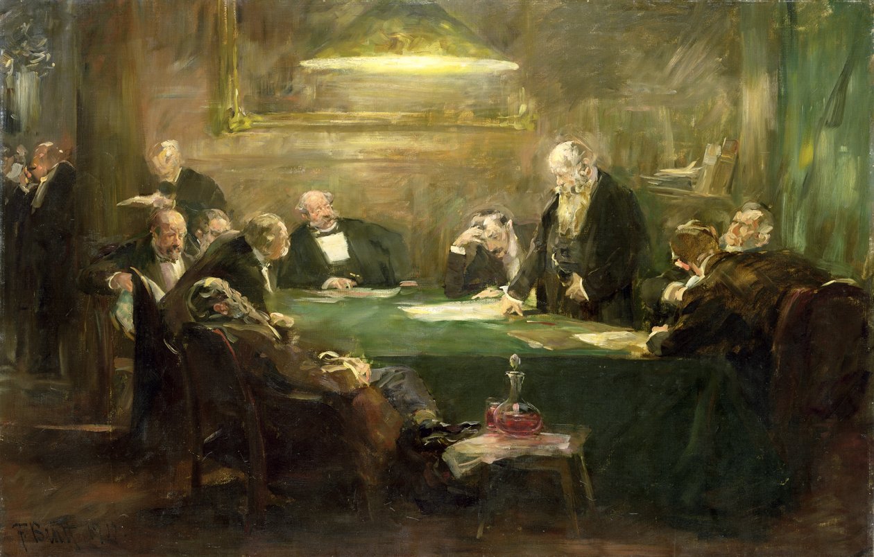 La riunione del Consiglio di Amministrazione, 1900 da Ferdinand Brutt