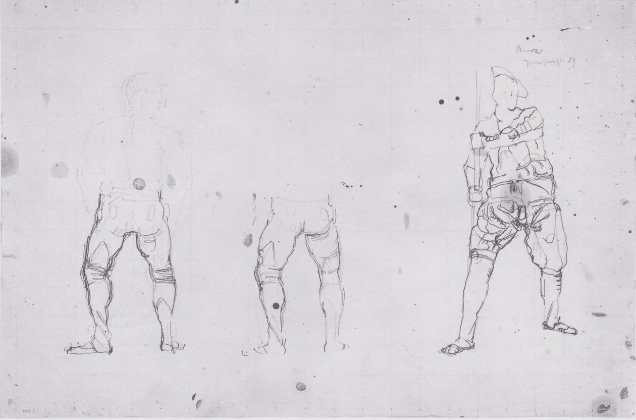 Figure di guerrieri da dietro e da davanti da Ferdinand Hodler