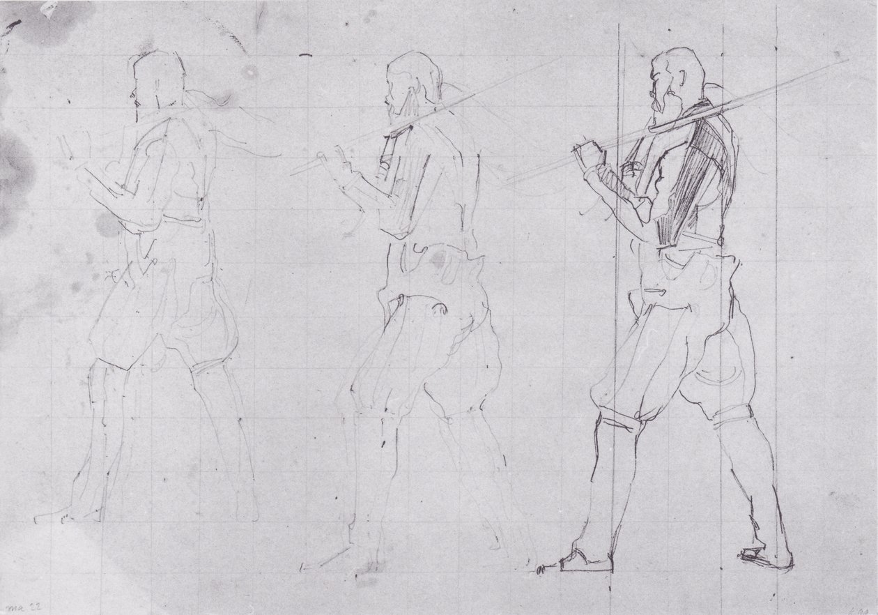 Guerriero che marcia a sinistra da Ferdinand Hodler