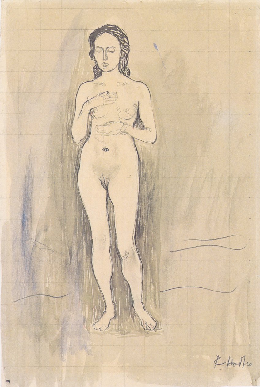 Studio di nudo femminile per Verità da Ferdinand Hodler