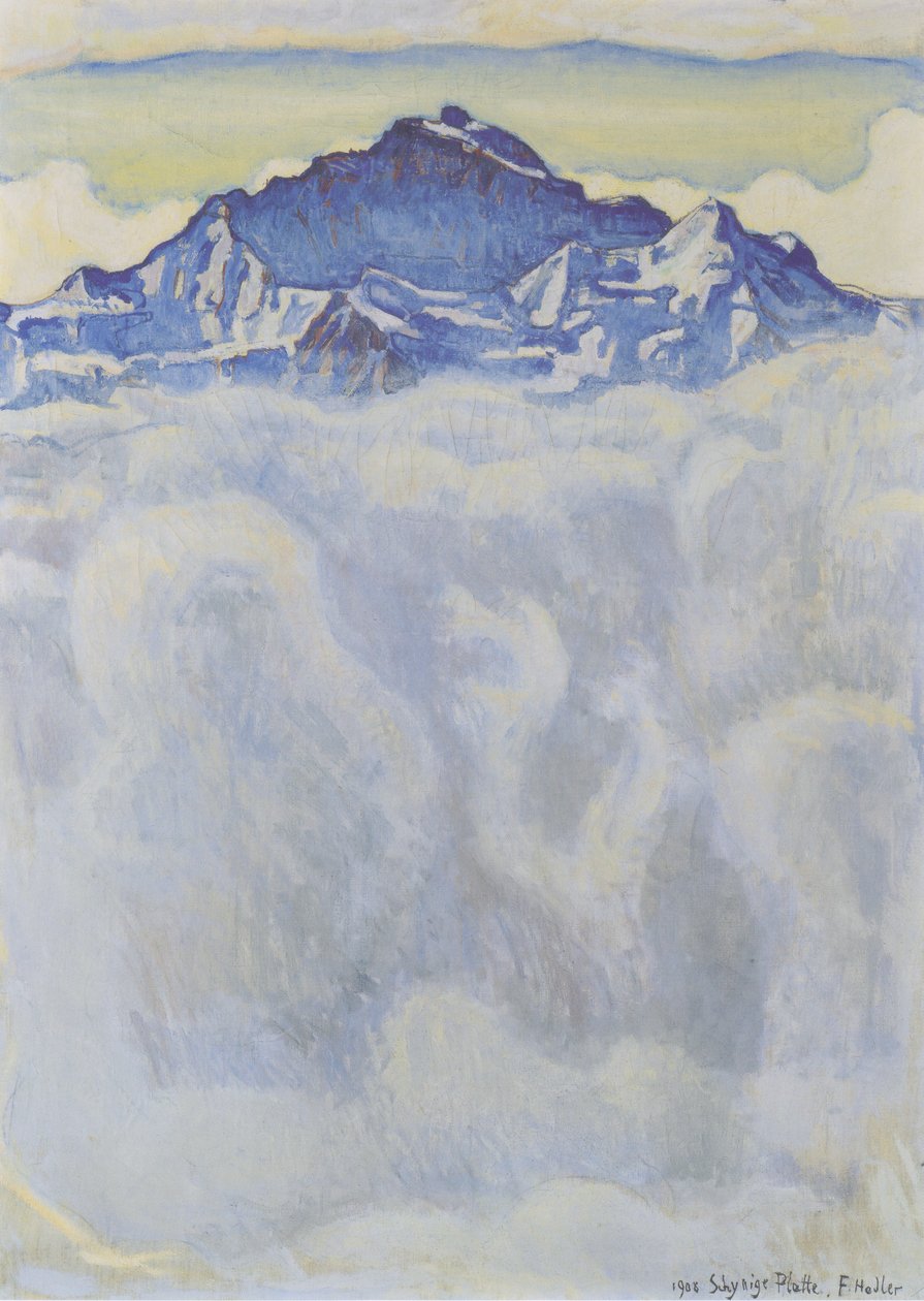 La Jungfrau sopra il mare di nebbia da Ferdinand Hodler