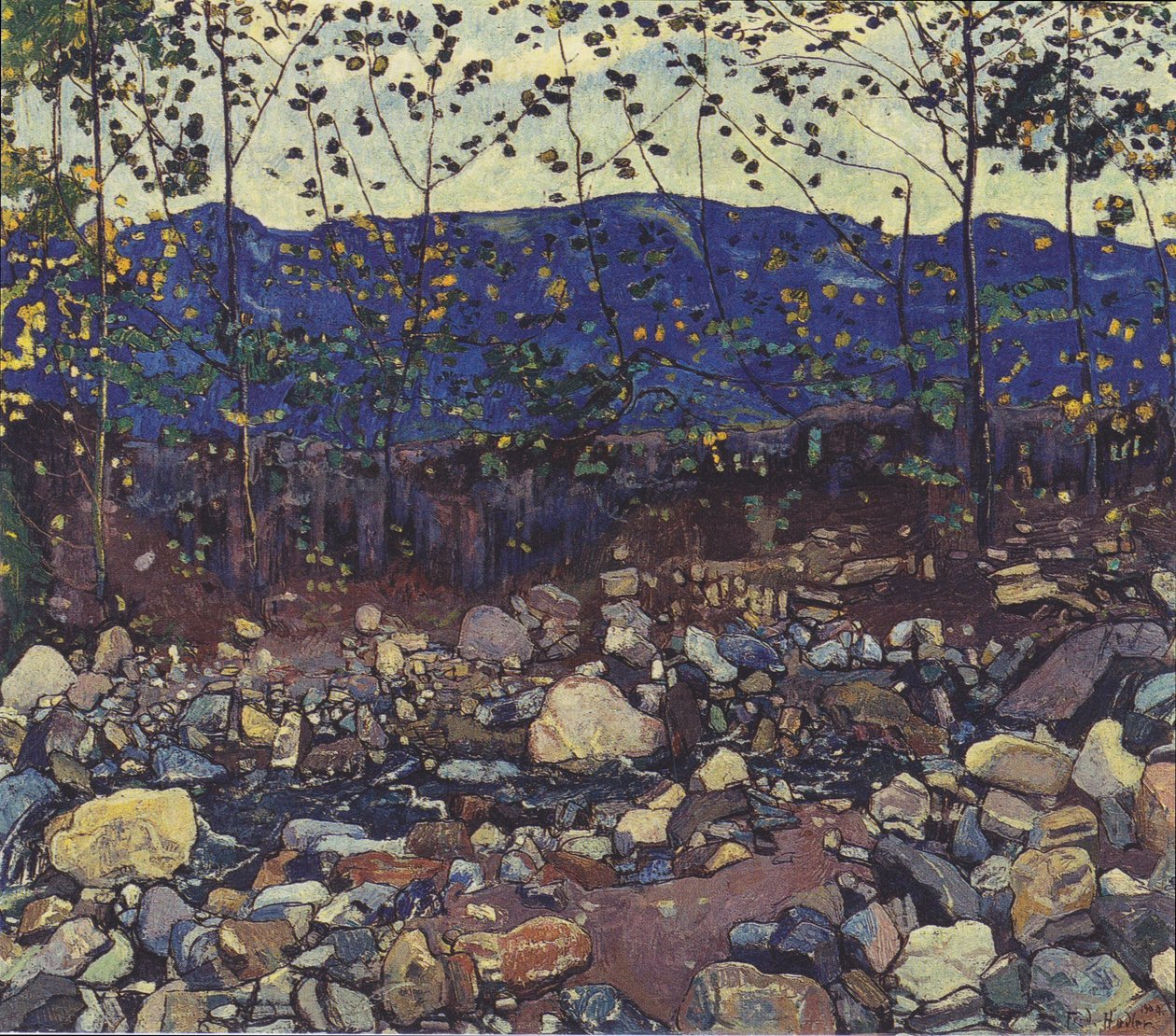 Torrente nel bosco vicino a Leissingen da Ferdinand Hodler
