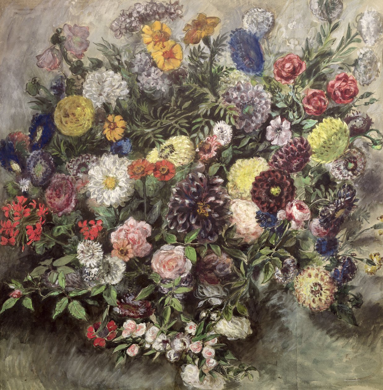 Bouquet di fiori da Ferdinand Victor Eugene Delacroix