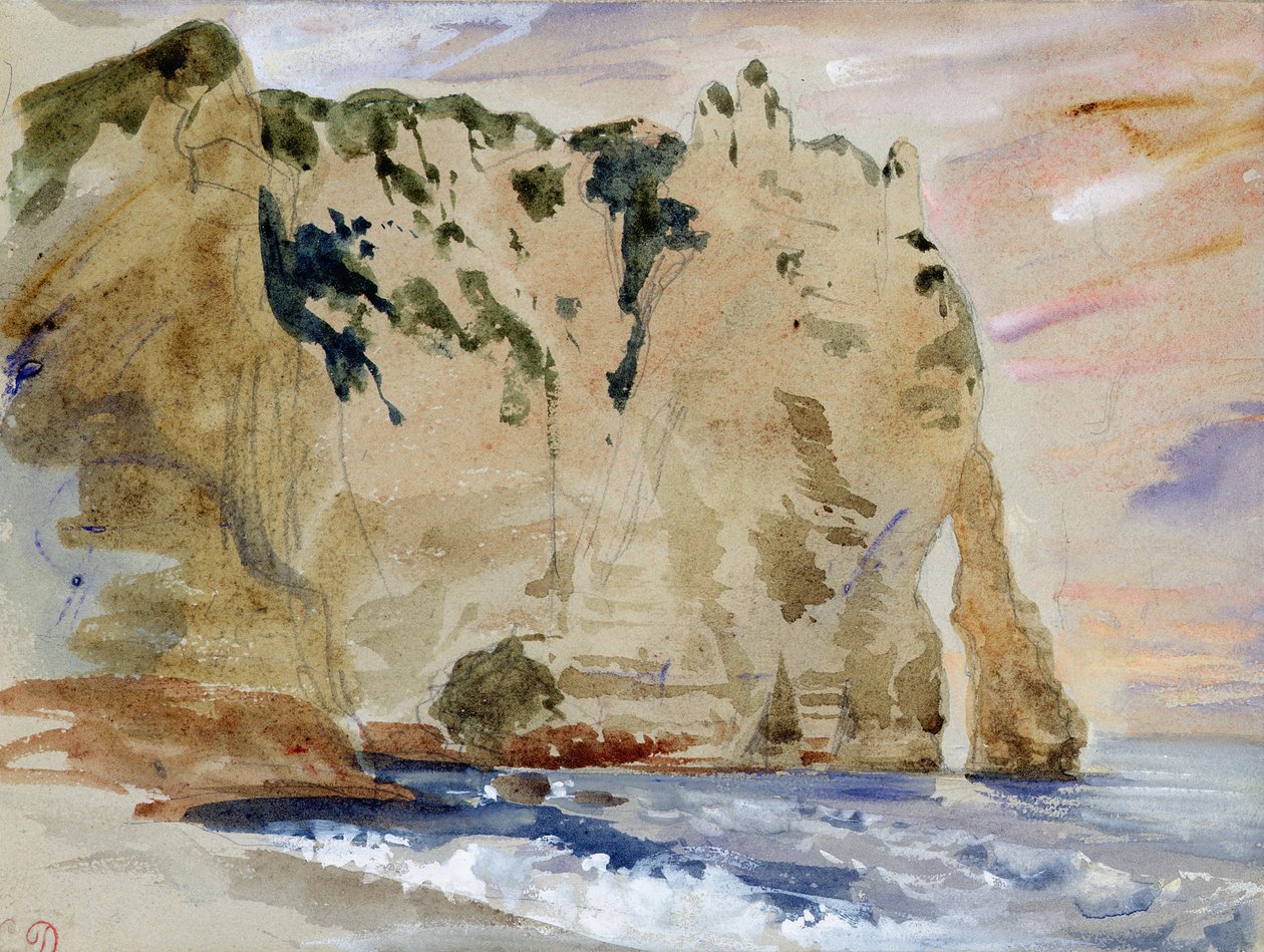 Scogliere di Etretat. Il Pied du Cheval, 1838 da Ferdinand Victor Eugene Delacroix