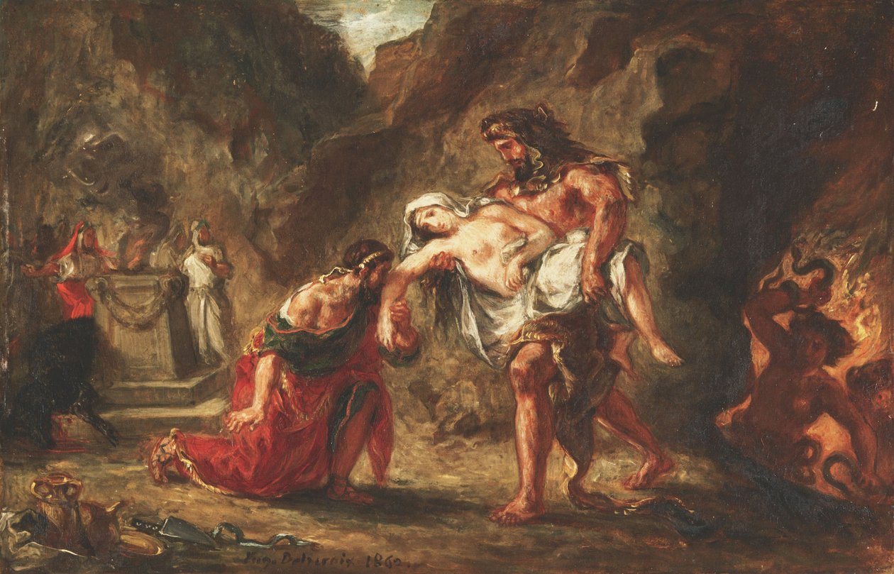 Ercole e Alcesti da Ferdinand Victor Eugene Delacroix