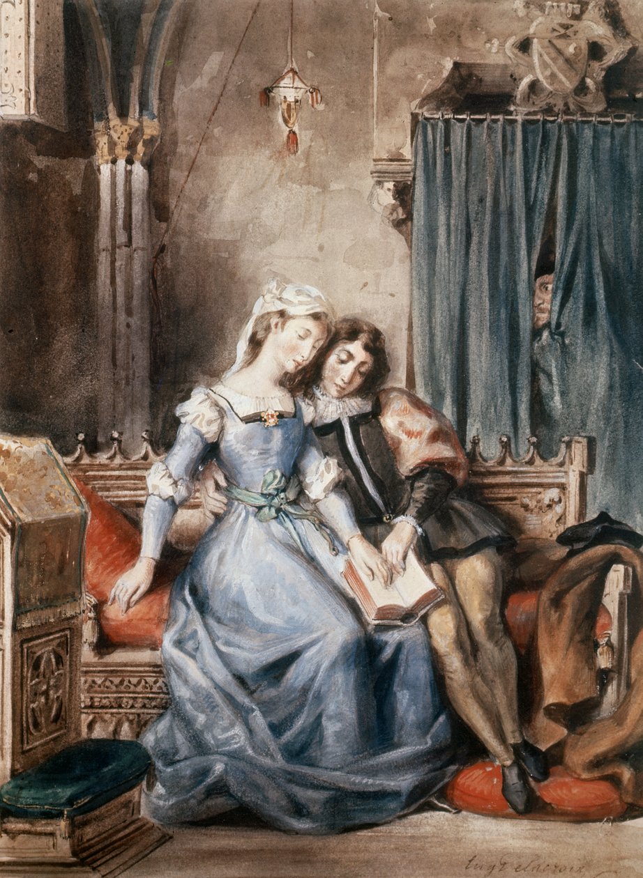 Paolo Malatesta e Francesca da Rimini da Ferdinand Victor Eugene Delacroix