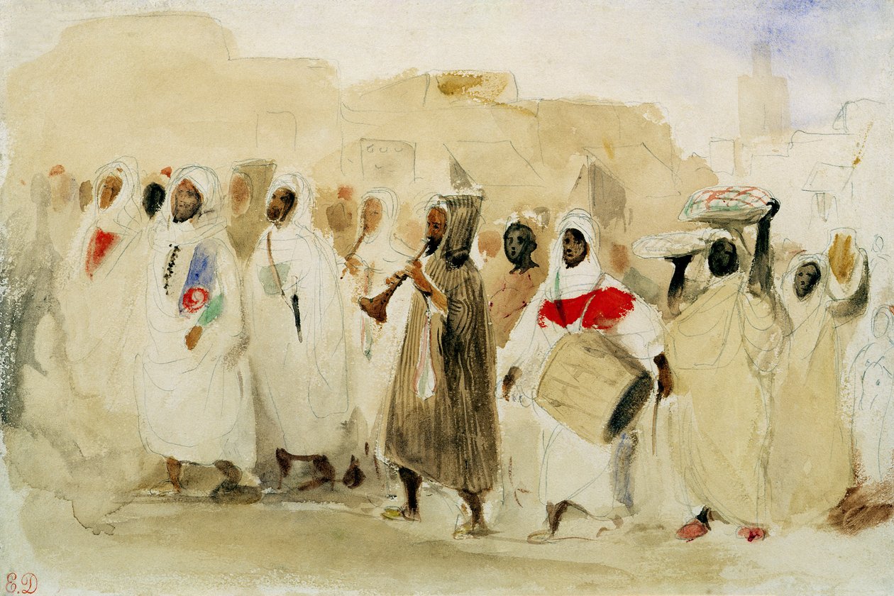 Processione di musicisti a Tangeri da Ferdinand Victor Eugene Delacroix