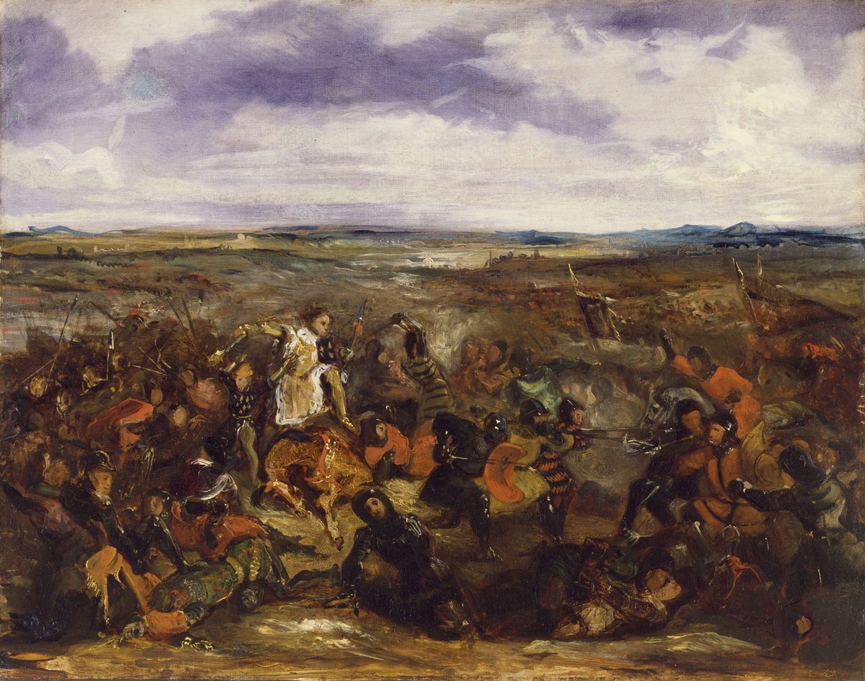 Schizzo per La battaglia di Poitiers, 1829-30 da Ferdinand Victor Eugene Delacroix