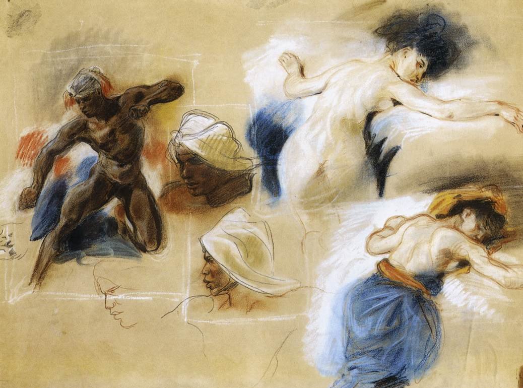 Bozzetto per La morte di Sardanapalo da Ferdinand Victor Eugene Delacroix