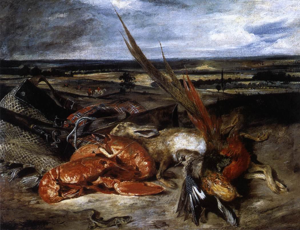 Natura morta con aragosta da Ferdinand Victor Eugene Delacroix