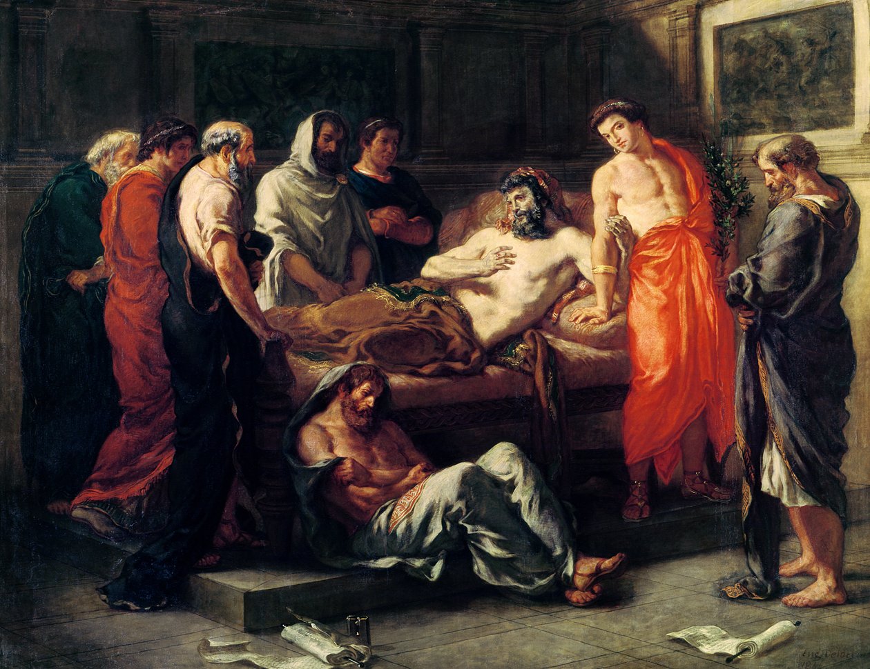Studio per La morte di Marco Aurelio (121-180), prima del 1844 da Ferdinand Victor Eugene Delacroix