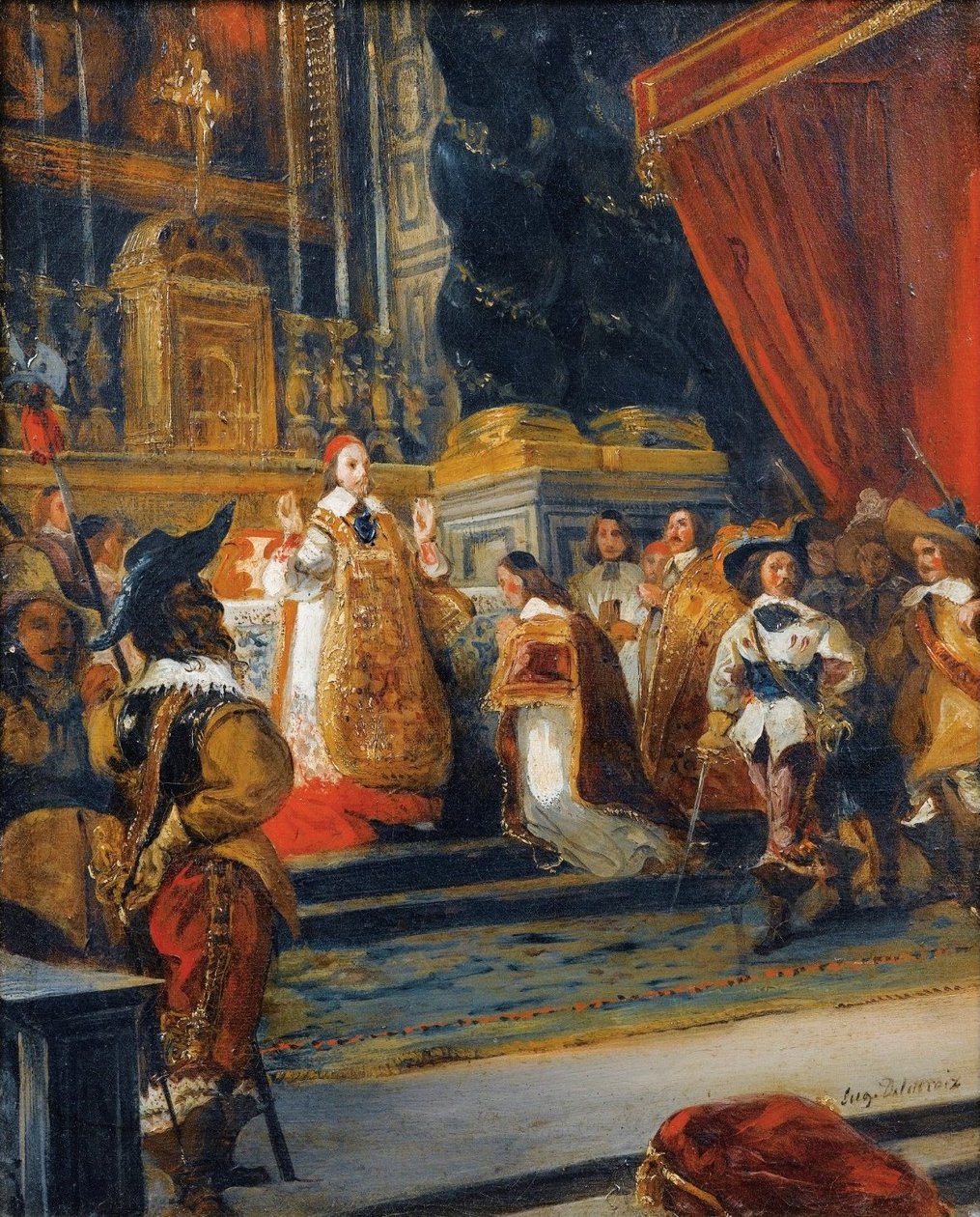 Il cardinale de Richelieu da Ferdinand Victor Eugene Delacroix