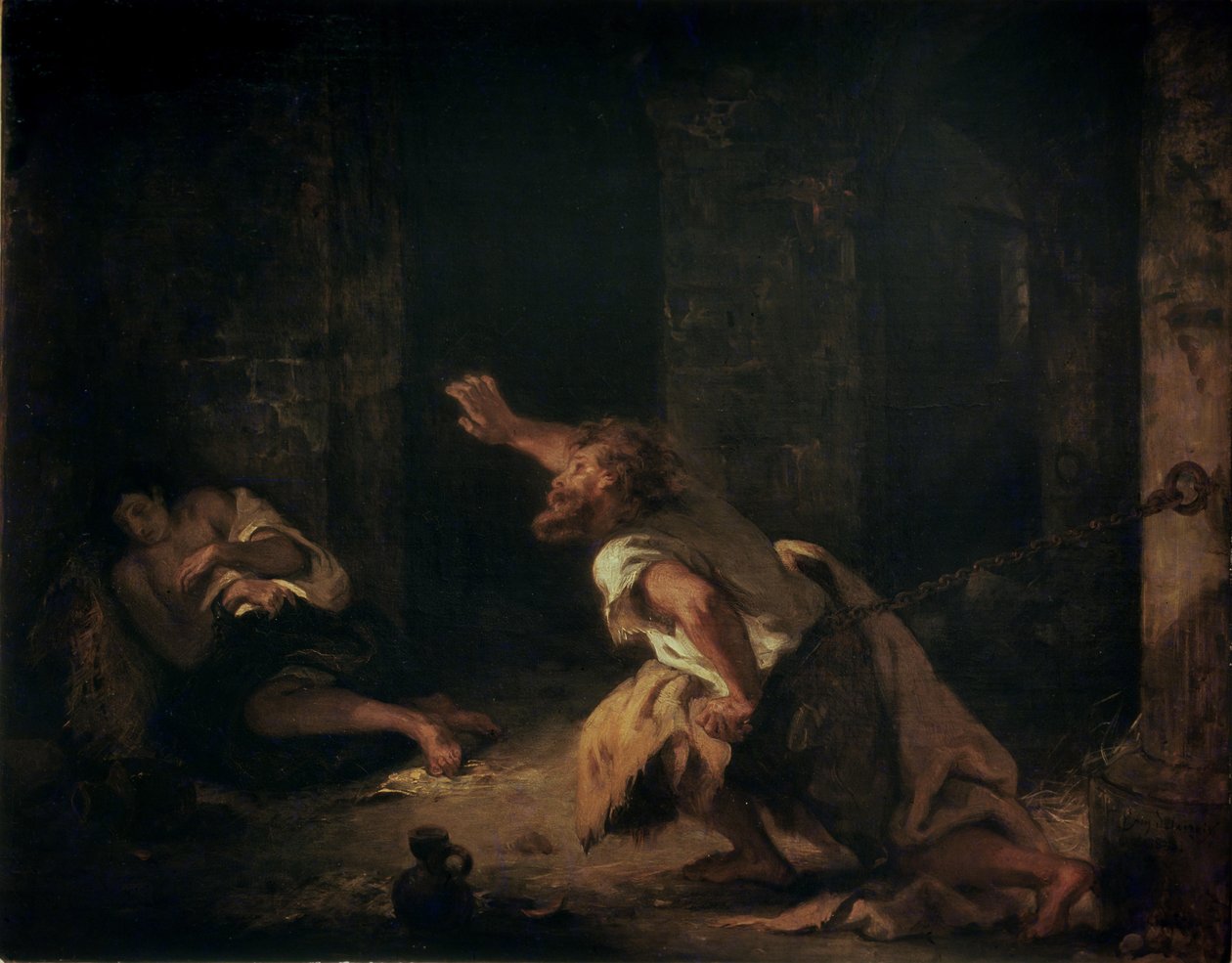 Il Prigioniero di Chillon, 1834 da Ferdinand Victor Eugene Delacroix