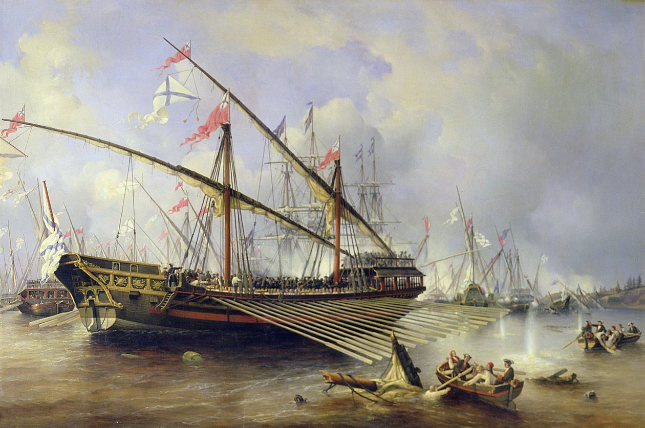 La Battaglia di Grengham del 27 Luglio 1720 da Ferdinand Victor Perrot