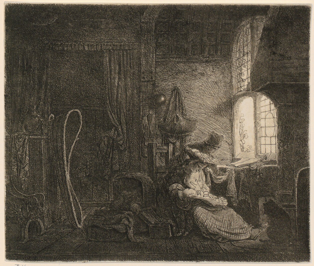 Familie im Zimmer da Ferdinand Bol