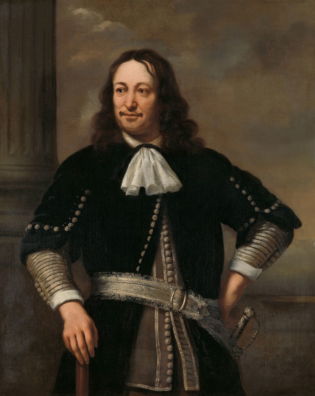 Ritratto di un Ufficiale di Marina, probabilmente il Viceammiraglio Aert van Nes (1626-1693) da Ferdinand Bol