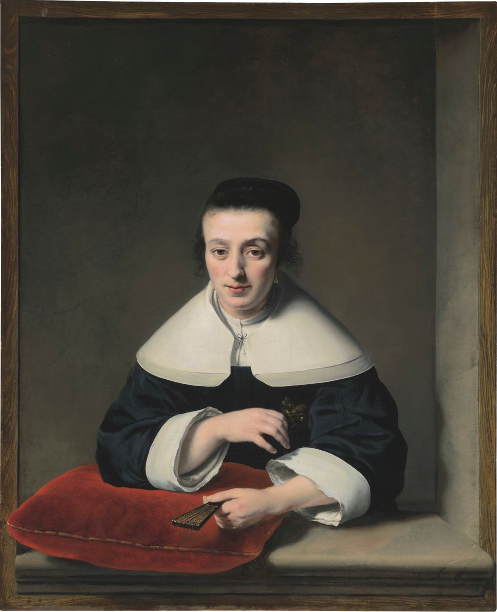 Ritratto di signora alla finestra da Ferdinand Bol