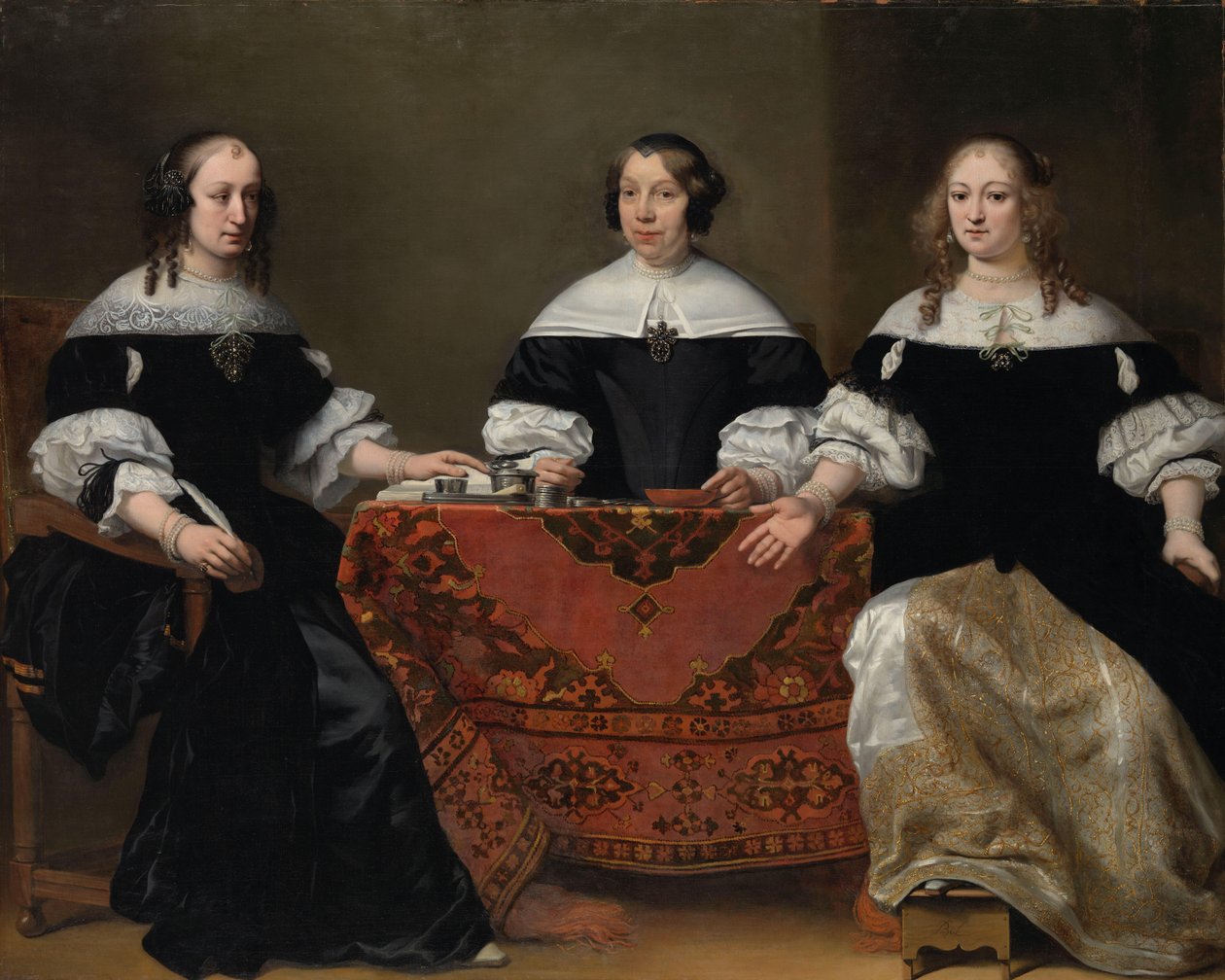 Ritratto delle tre reggenti del Leprozenhuis, Amsterdam da Ferdinand Bol