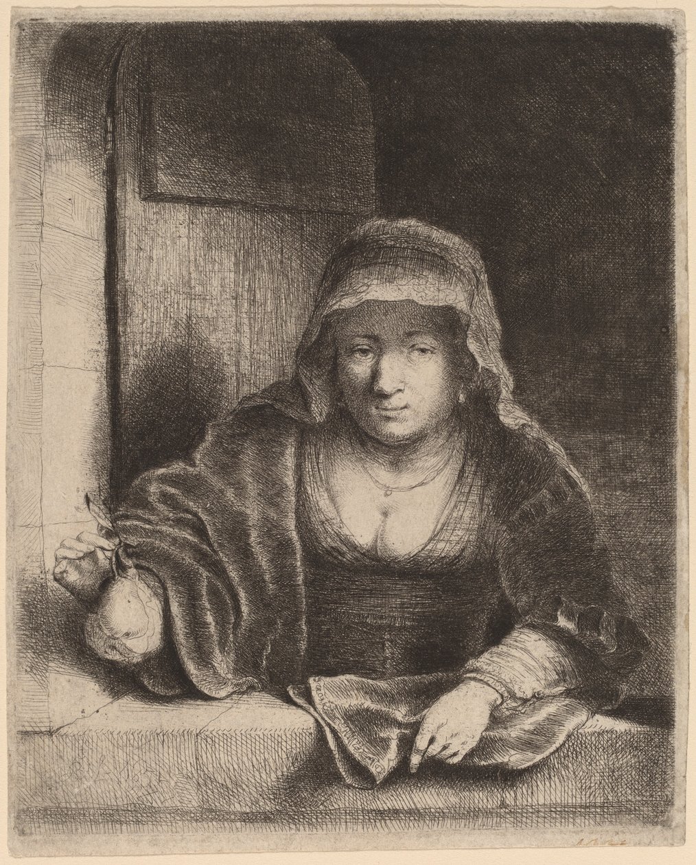 La donna con la pera da Ferdinand Bol