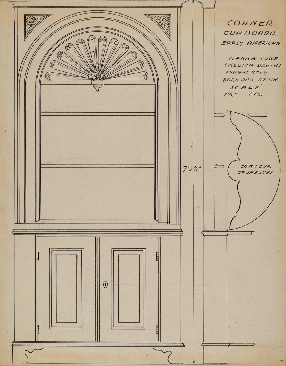 Credenza ad angolo da Ferdinand Cartier