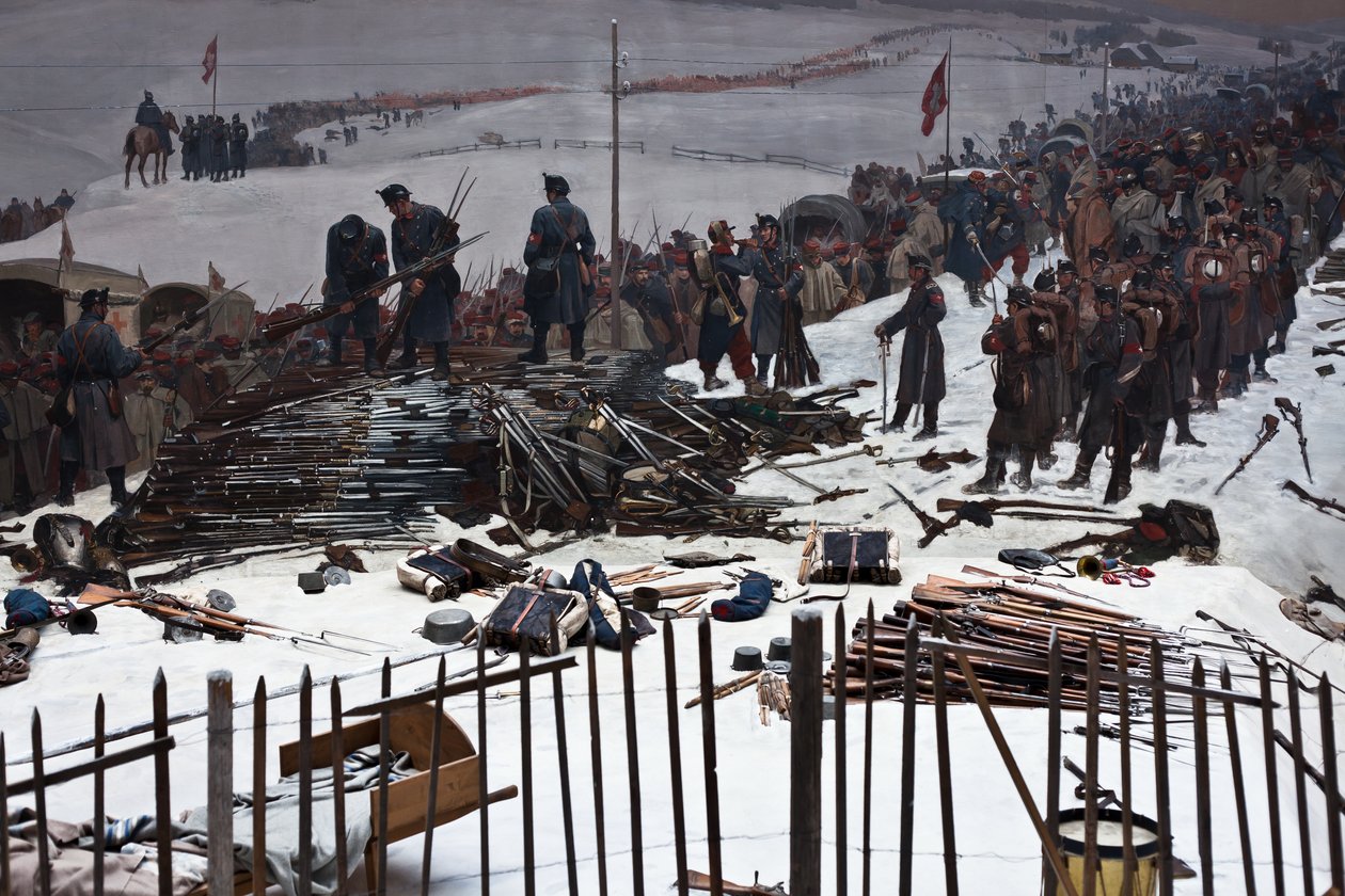 Panorama Bourbaki da Ferdinand & Castres Edouard (1838-1902) Hodler