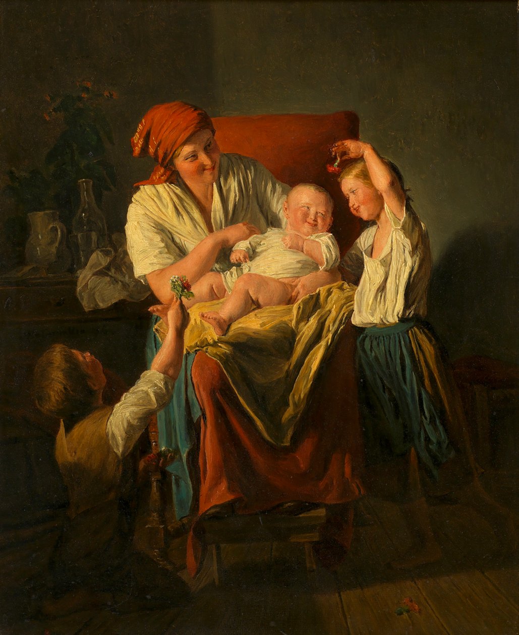 La gioia di essere madre da Ferdinand Georg Waldmüller