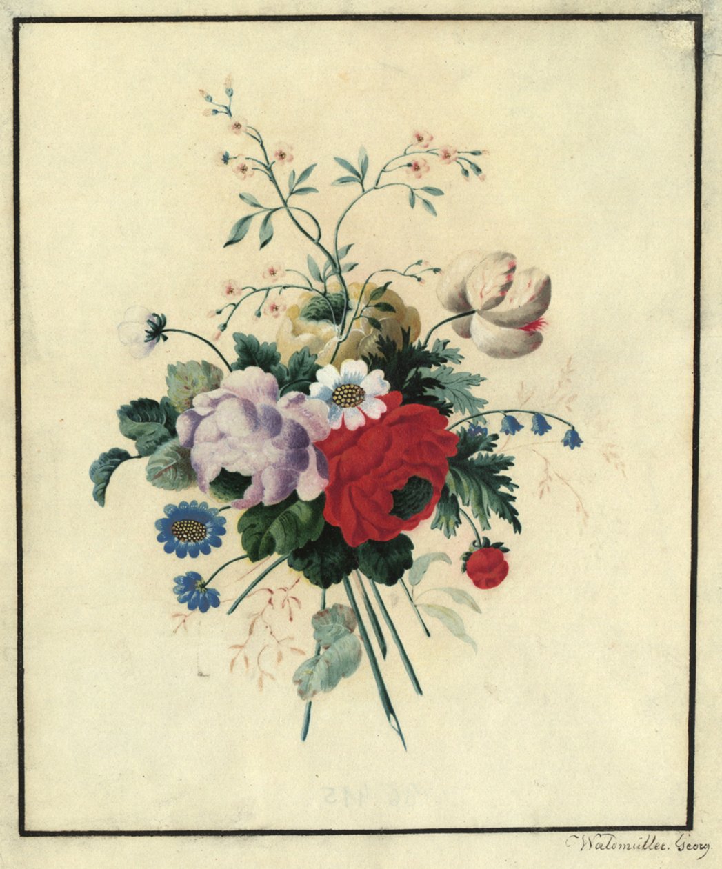 Rose, tulipani, margherite da Ferdinand Georg Waldmüller