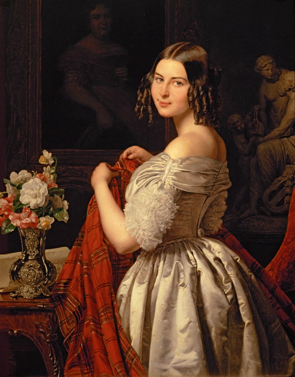 Donna alla toilette. da Ferdinand Georg Waldmuller