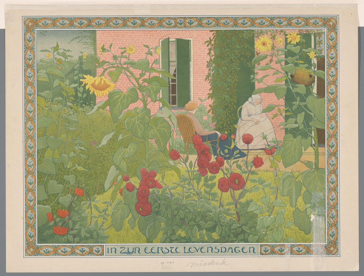 Due donne con bambino da Ferdinand Hart Nibbrig
