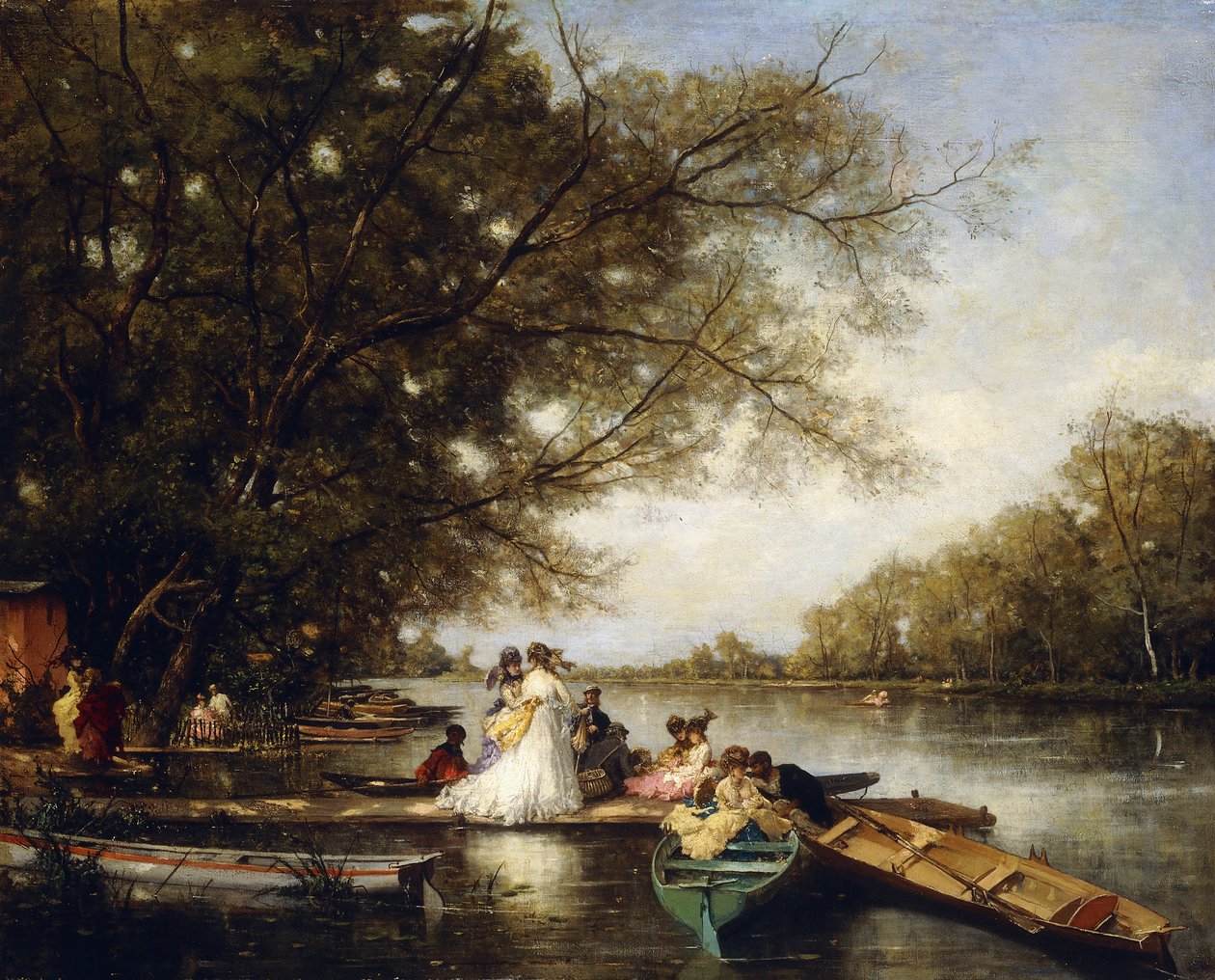 Festa in Barca sul Tamigi da Ferdinand Heilbuth