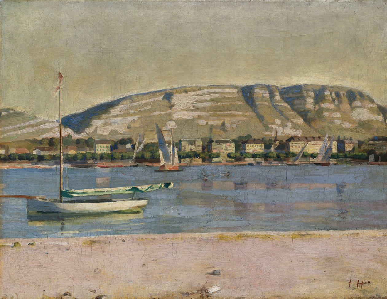 Porto di Ginevra e il Saleve, 1878 da Ferdinand Hodler