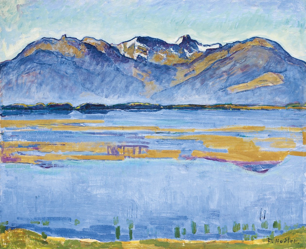 Paesaggio del Montana con Becs de Bosson e Vallon de Réchy da Ferdinand Hodler