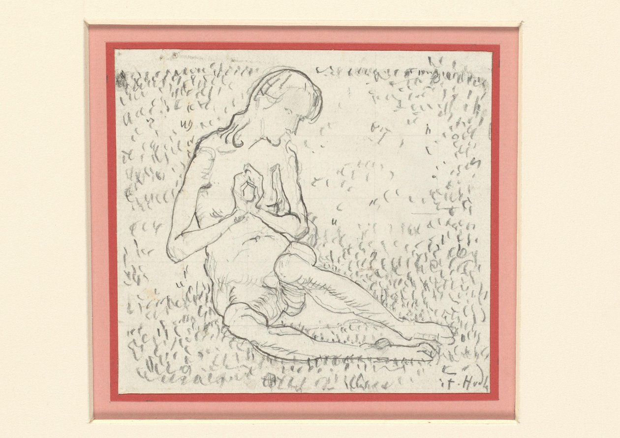 Studie für Die Erwachende (Der Tag) da Ferdinand Hodler