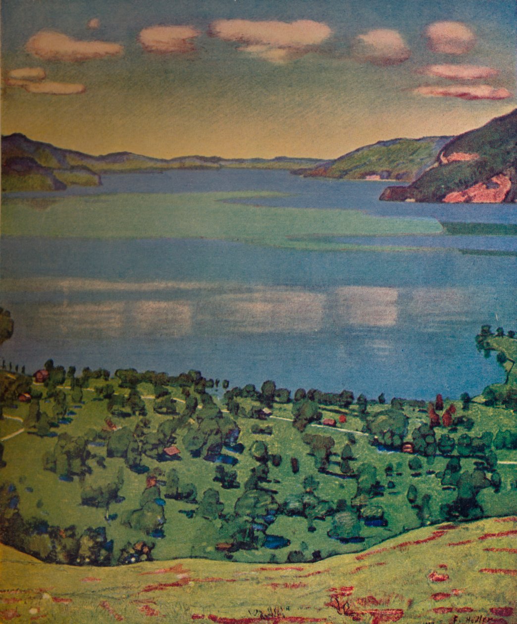 Il lago di Thun, da Leissigen, c1910 da Ferdinand Hodler