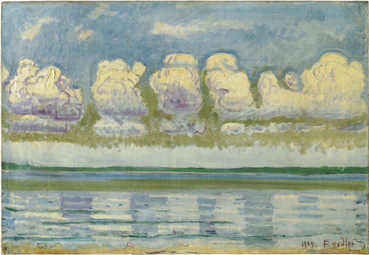 Vista del lago di Ginevra e del Giura svizzero da Ferdinand Hodler