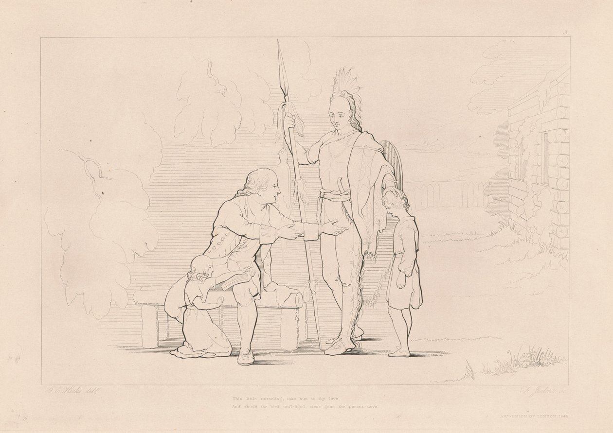Il piccolo allattato, portalo al tuo amore da Ferdinand Joubert, after George Elgar Hicks