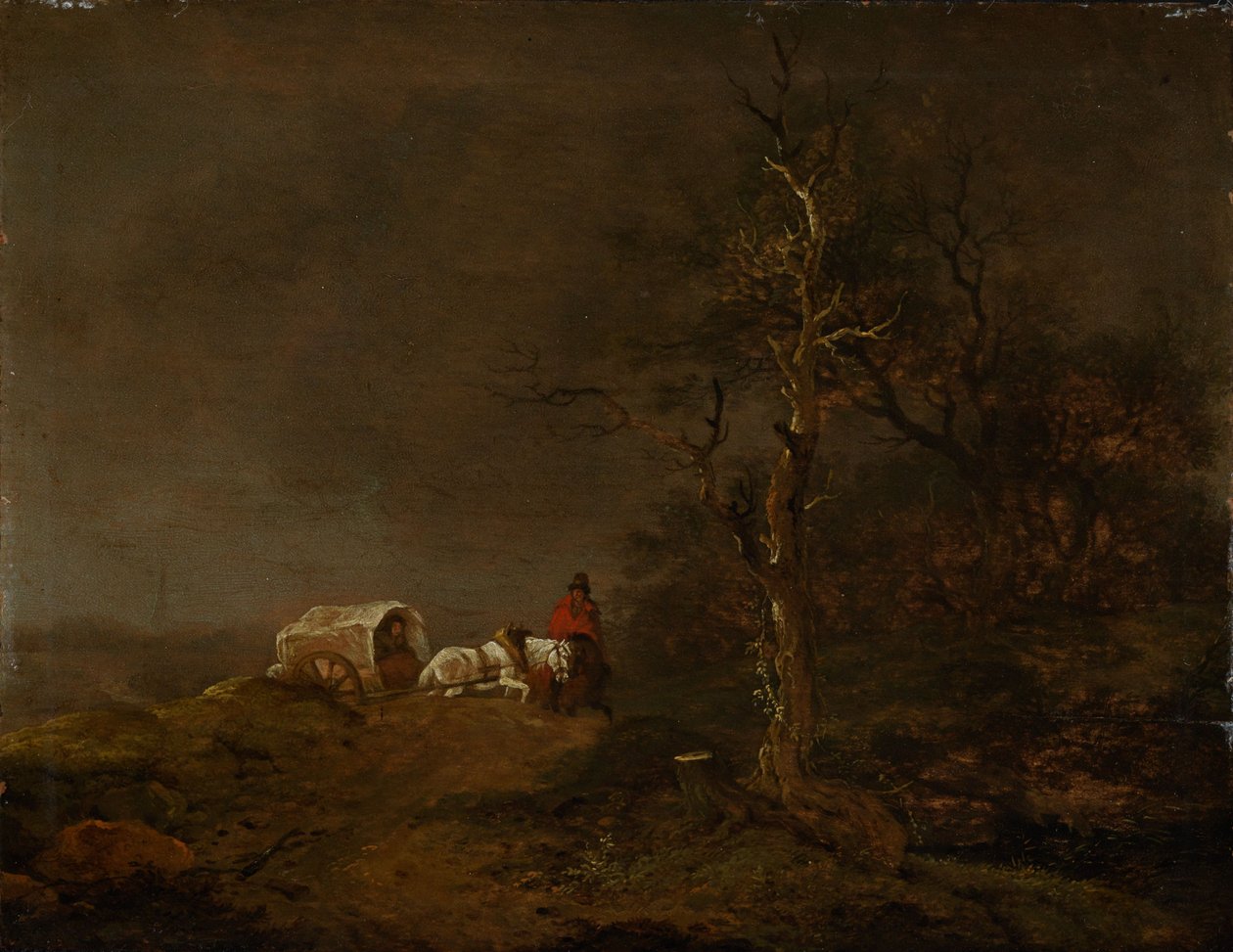 Paesaggio temporalesco con carro contadino da Ferdinand Kobell