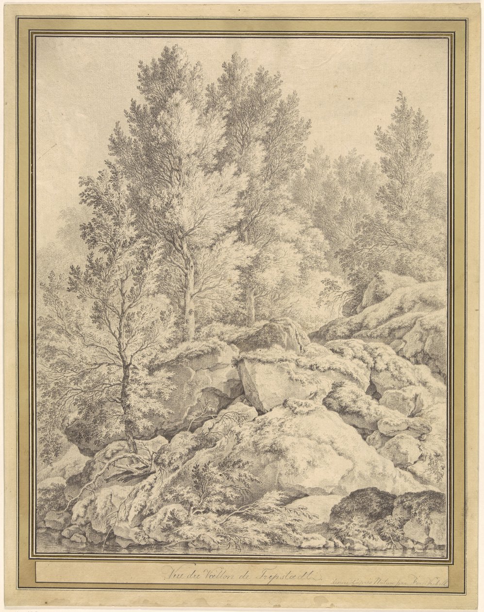 Veduta della valle di Trippstadt, nel Palatinato da Ferdinand Kobell