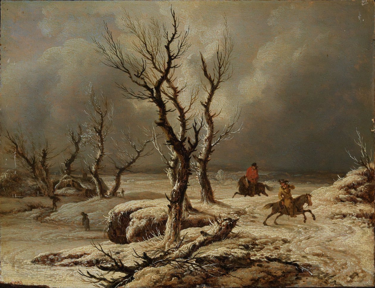 Paesaggio invernale con due cavalieri da Ferdinand Kobell