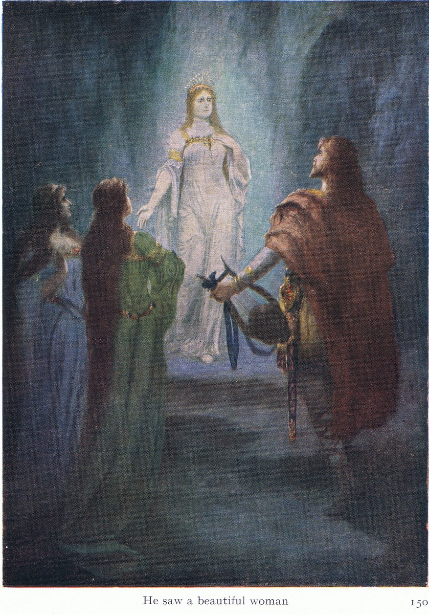 Vide una bella donna, illustrazione da The Stories of Wagners Operas da Ferdinand Lecke
