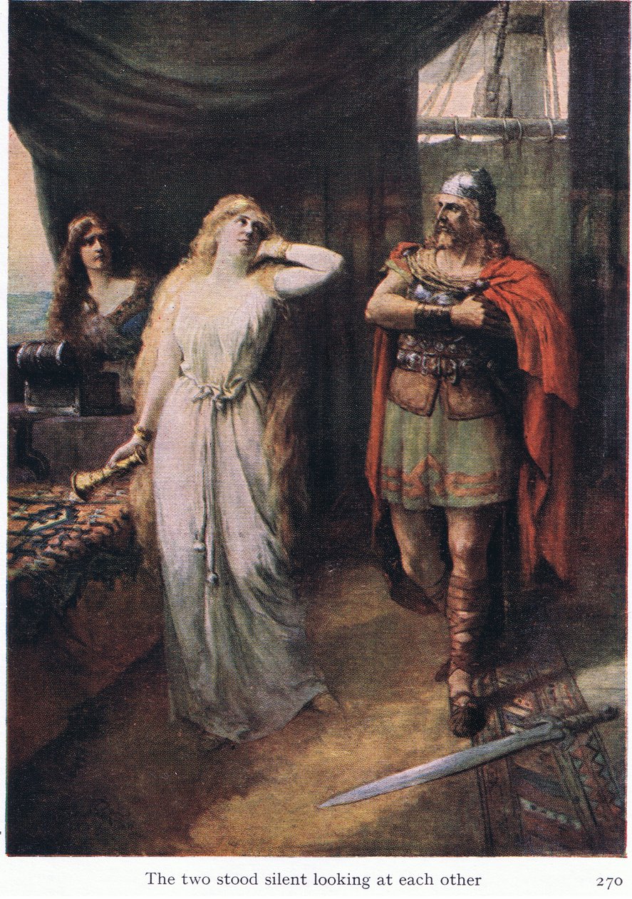 I due si guardarono, illustrazione da The Stories of Wagner