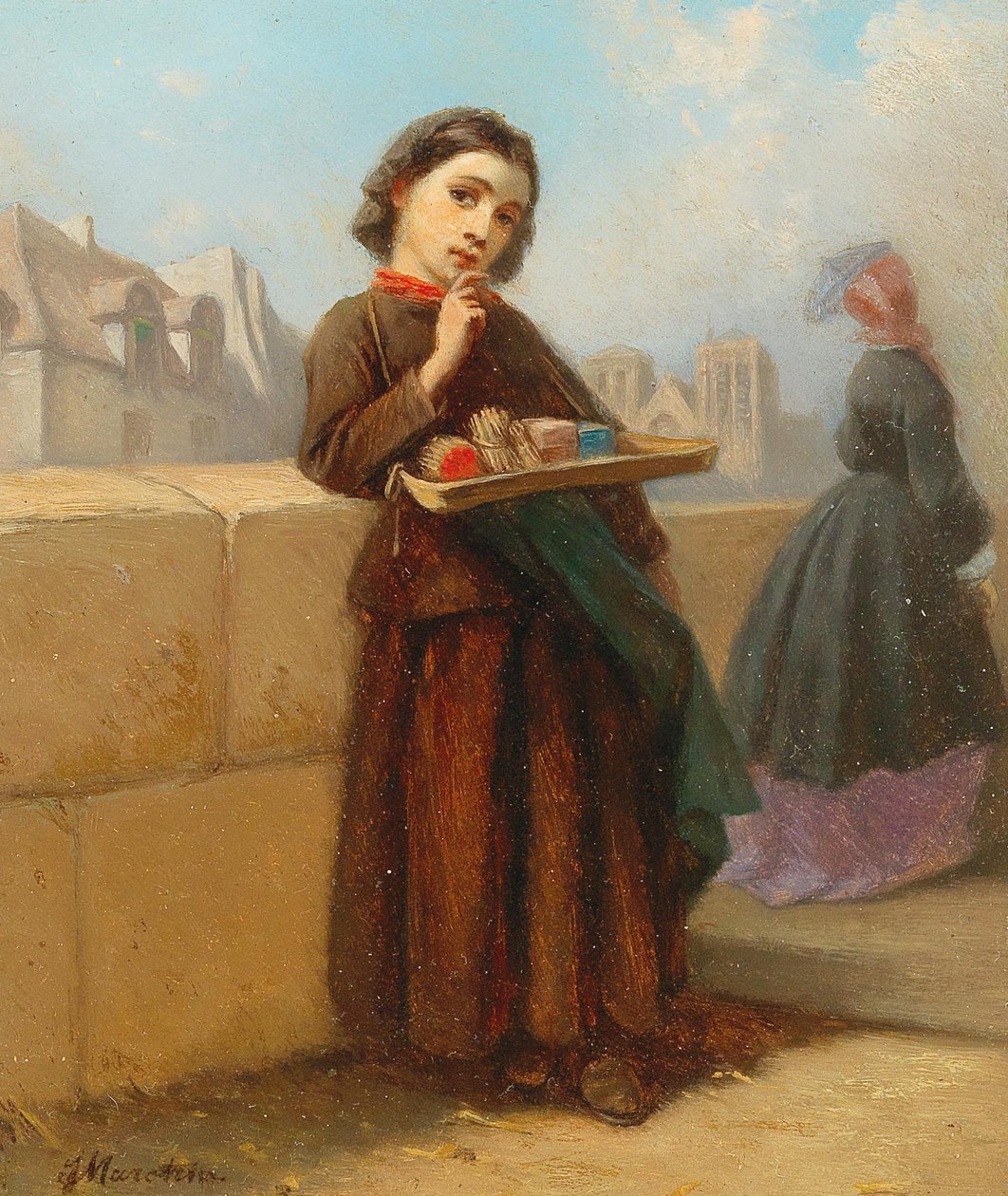 Ragazza con fiammiferi sulla riva della Senna da Ferdinand Marohn