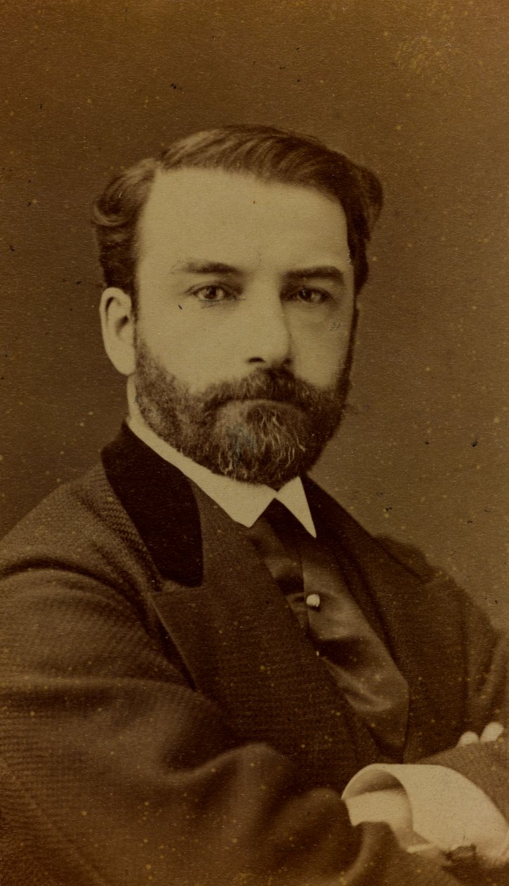 Ritratto di Léon Joseph Florentin Bonnat, pittore francese; carte de visite da Ferdinand Mulnier