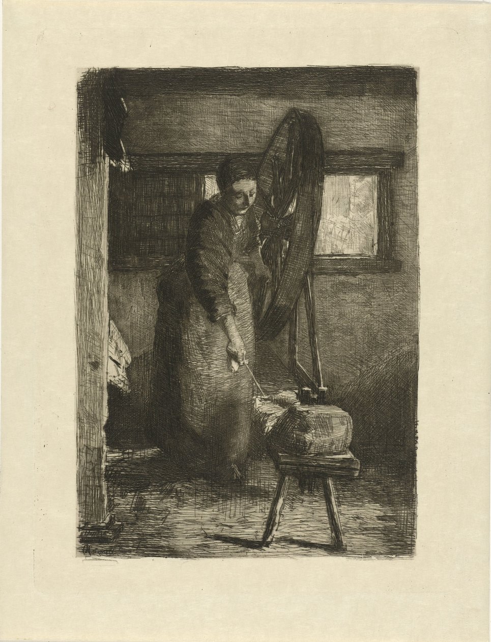 Filatrice al lavoro (Aan den arbeid) da Ferdinand Oldewelt